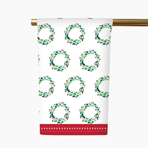 50 States Christmas Wreath Tea Towel