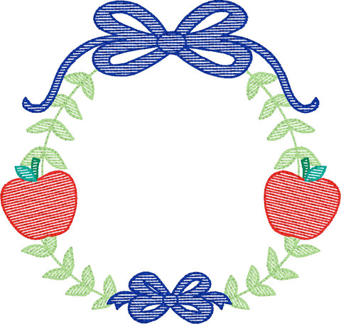 Apple Frame with Bow