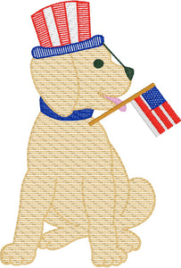 Dog with Flag