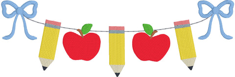 Pencil Apple Bunting